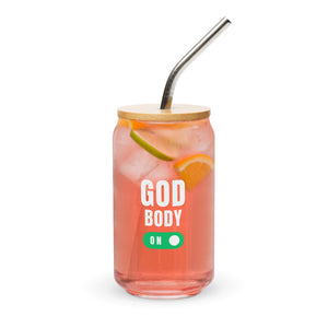 God Body On! Glass Water Bottle